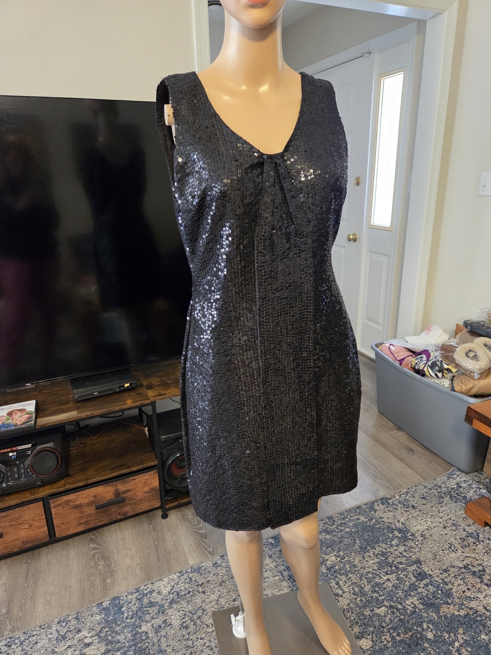 Brunya (Revolve) 100% Silk & Sequin Sleeveless Sheath Dress